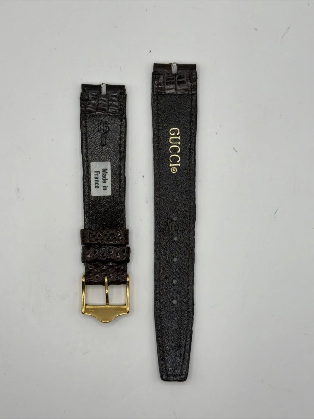 Gucci Genuine Brown Lizard Leather Watch Strap 16MM #GS142 - Picture 3 of 3